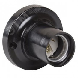 Патрон потолочный карболитовый Пкб27-04-К21, Е27, черный, индивидуальный пакет