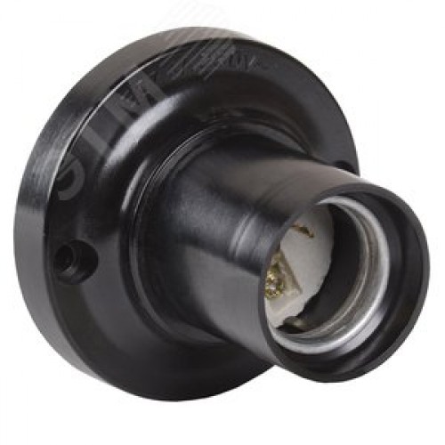 Патрон потолочный карболитовый Пкб27-04-К21, Е27, черный, индивидуальный пакет