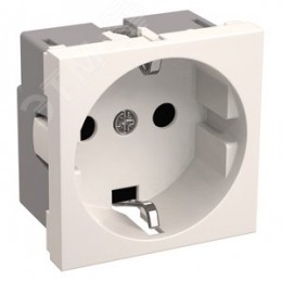 Розетка в кабель-канал с заземлением со шторками белый РКС-20-30-П-К ПРАЙМЕР