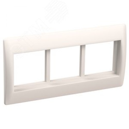 Рамка и суппорт для кабель-канала на 6 модулей 75мм Праймер