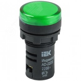 Лампа AD-22DS сигнальная зеленая светодиодная 12В