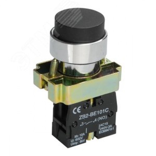 Кнопка управления LAY5-BL21 без подсветки черная