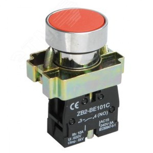 Кнопка управления LAY5-BA42 без подсветки красная