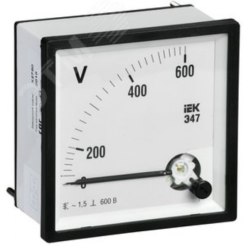 Вольтметр 600 В 72х72 AC непосредственное включение Э47