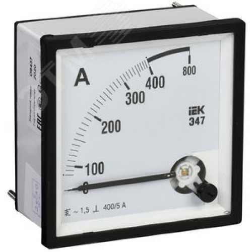 Амперметр Э47 400/5А 72х72 AC включение через трансформатор 1.5 класс точности
