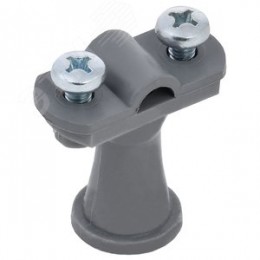 Держатель проводника круглого 6-10 мм h 38 мм пластик серый