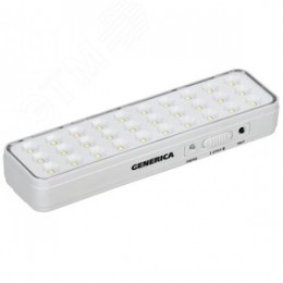 Светильник светодиодный аккумуляторный ДБА 1030 непостоянного действия 30LED 5ч 3 Вт GENERICA