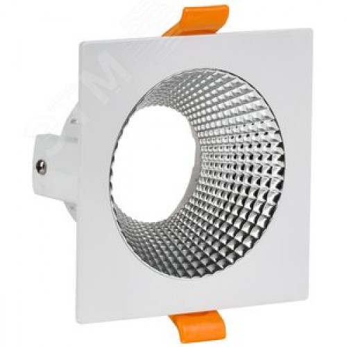 Светильник 4110 встраиваемый декоративный поворотный под лампу GU10 белый/хром пластик