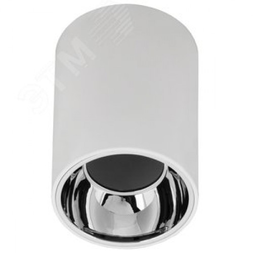 Светильник декоративный 4111 накладной потолочный под лампу GU10 белый/хром пластик