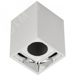 Светильник декоративный 4112 накладной потолочный под лампу GU10 белый/хром пластик