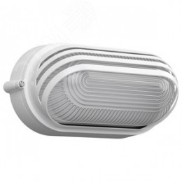 Светильник НПП1407 белый/овал ресничка 60 Вт IP54