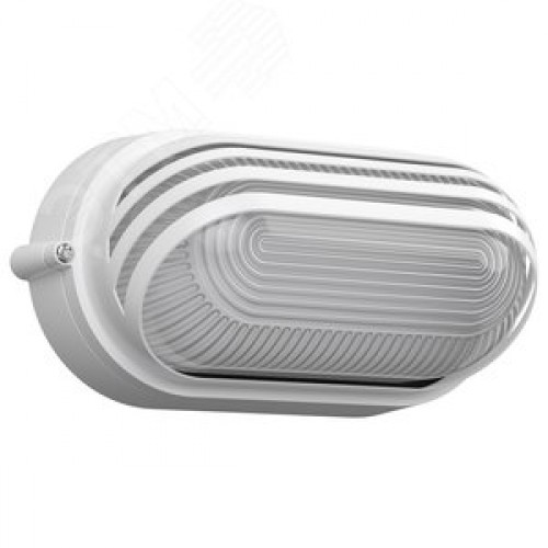Светильник НПП1407 белый/овал ресничка 60 Вт IP54