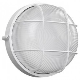 Светильник НПП1302 белый/круг с решеткой 60 Вт IP54
