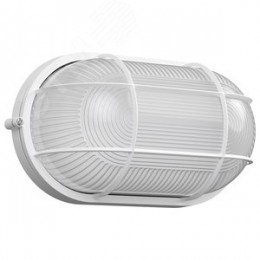 Светильник НПП1202 белый/овал с решеткой 100 Вт IP54