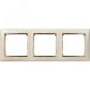 Рамка 3-местная слоновая кость (золотой штрих) VALENA