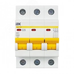 Выключатель автоматический трехполюсный 25А C ВА47-29 4.5кА