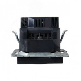 BRITE Розетка 1 пост с заземлением с защитными шторками 16А с USB A+A 5В 3,1А РЮш10-2-БрГ графит