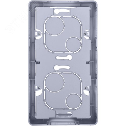 Коробка для накладного монтажа 2-местная алюминий INSPIRIA