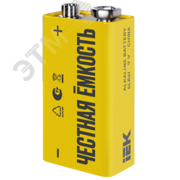 Батарейка щелочная Alkaline 6LR61 9V (1шт/блистер) IEK