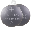 Батарейка дисковая литиевая CR2025 (2шт/блистер) IEK