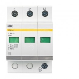 KARAT Ограничитель импульсного перенапряжения ОПС1-C 3P In=20кА Un=400В Im=40кА IEK