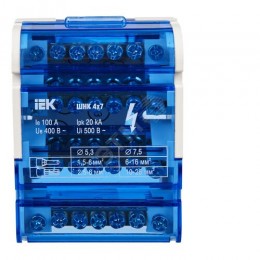 Шины на DIN-рейку в корпусе (кросс-модуль) ШНК 4х7 3L+PEN IEK