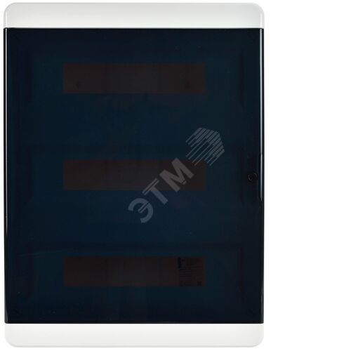 TEKFOR Корпус пластиковый ЩРВ-П-54 IP41 черная прозрачная дверь IEK