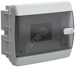 UNION Compact Корпус пластиковый ЩРВ-П-6 IP41 черная прозрачная дверь IEK