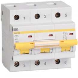KARAT Автоматический выключатель ВА47-100 3P C 63А 10кА IEK