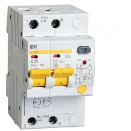KARAT Дифференциальный автомат АД12M 2P C25 30мА тип A IEK