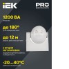 Датчик движения ДД-009 1100Вт 180град 12м IP44 черный IEK
