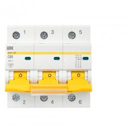 KARAT Автоматический выключатель ВА47-100 3P C 80А 10кА IEK