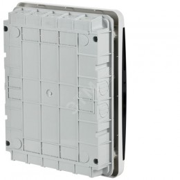 TEKFOR Корпус пластиковый ЩРВ-П-24 IP41 черная прозрачная дверь IEK