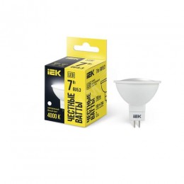 Лампа светодиодная MR16 софит 7Вт 230В 4000К GU5.3 IEK