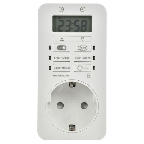РТЭ-6 Розетка-таймер электронный 1мин 24ч 16А IP20 IEK