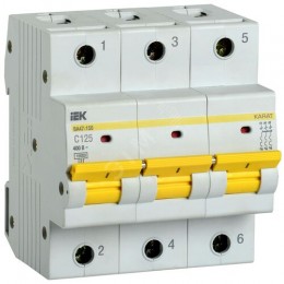 KARAT Автоматический выключатель ВА47-150 3P C 125А 15кА IEK
