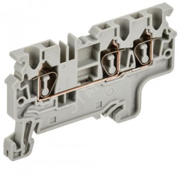 ARMAFIX Клемма пружинная CX2.5-3 2,5мм2 трехконтактная серая IEK