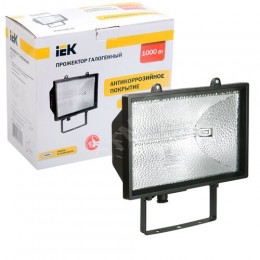 Прожектор галогенный ИО1000 IP54 черный IEK