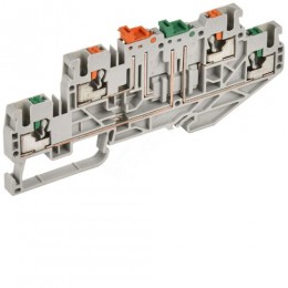 ARMAFIX Клемма пружин. Push-in CP-ML 2 ур. нож. разм. 2,5мм2 серая IEK