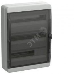 TEKFOR Корпус пластиковый КМПн-54 IP65 черная прозрачная дверь IEK