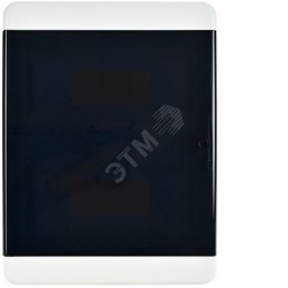 TEKFOR Корпус пластиковый ЩРН-П-24 IP41 черная прозрачная дверь IEK