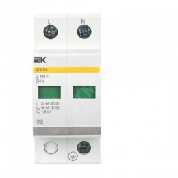 KARAT Ограничитель импульсного перенапряжения ОПС1-C 2P In=20кА Un=400В Im=40кА IEK