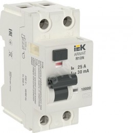 ARMAT Выключатель дифференциального тока R10N 2P 25А 30мА тип A IEK