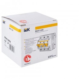 KARAT Автоматический выключатель ВА47-100 3P D 80А 10кА IEK