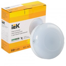 Светильник светодиодный ДПО 1001 8Вт 4000K IP54 с акустическим датчиком IEK
