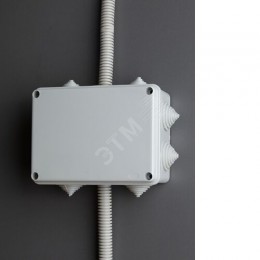 Коробка распаячная КМ41241 для открытой проводки безгалогенная (HF) 150х110х70мм IP44 10 гермовводов серая IEK