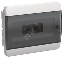 TEKFOR Корпус пластиковый ЩРВ-П-12 IP41 черная прозрачная дверь IEK
