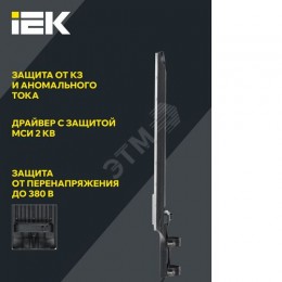 Светильник светодиодный консольный ДКУ 1011-200Ш 5000К IP65 IEK