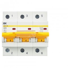 KARAT Автоматический выключатель ВА47-100 3P D 25А 10кА IEK