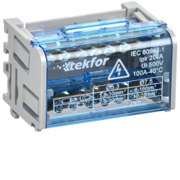 TEKFOR Шины на DIN-рейку (кросс-модуль) ШНК 2х7 L+PEN IEK